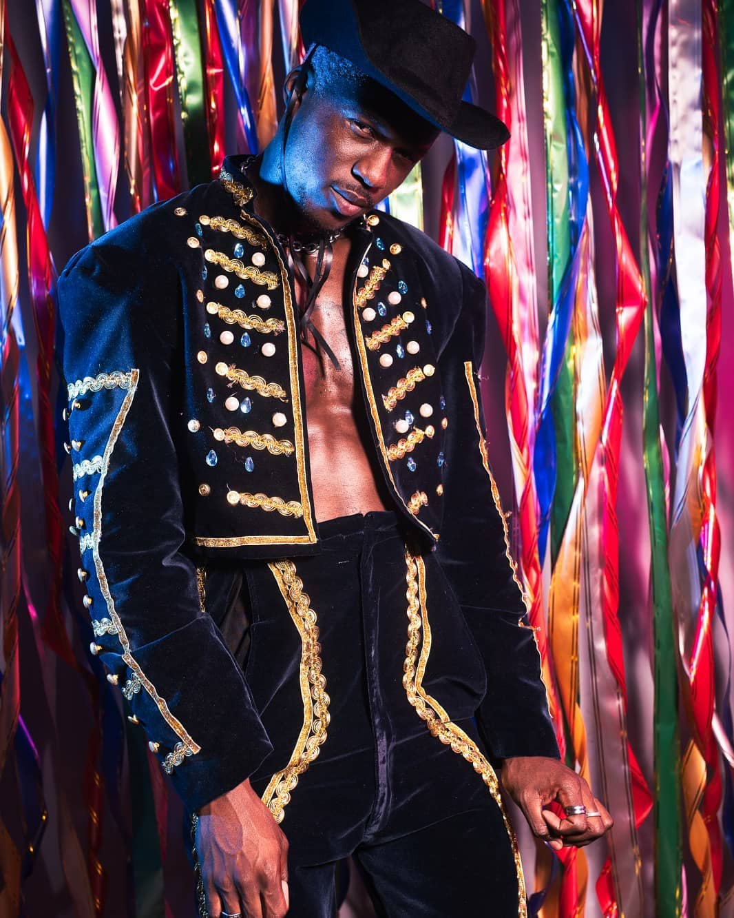 LAKOPUÉ signature tailored jacket with ribbons